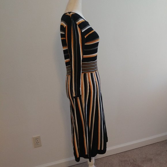 Appraisal Black Multi Colored Knit Dress - Misses Small - Picture 6 of 7